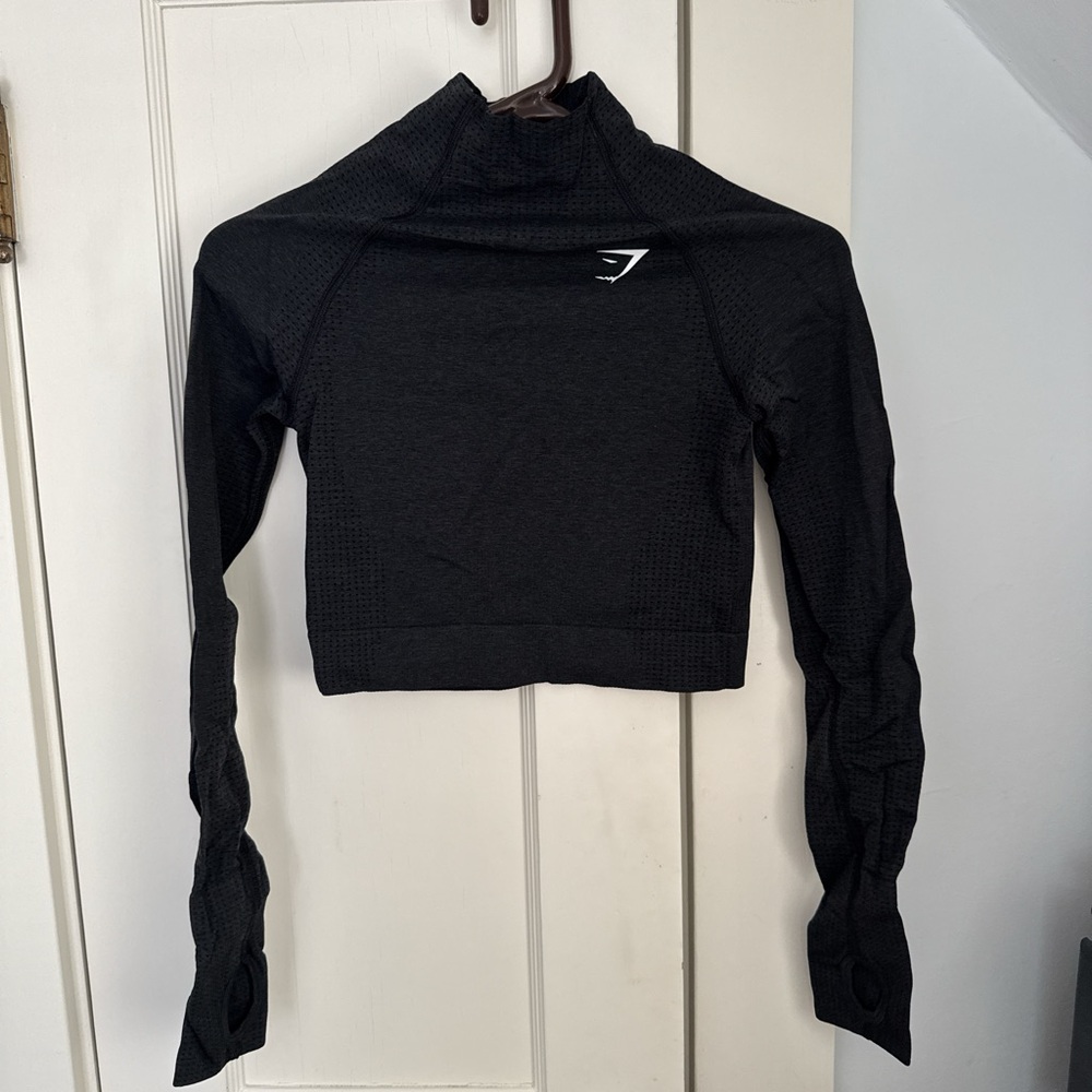 Gymshark Black Long Sleeve Crop Top